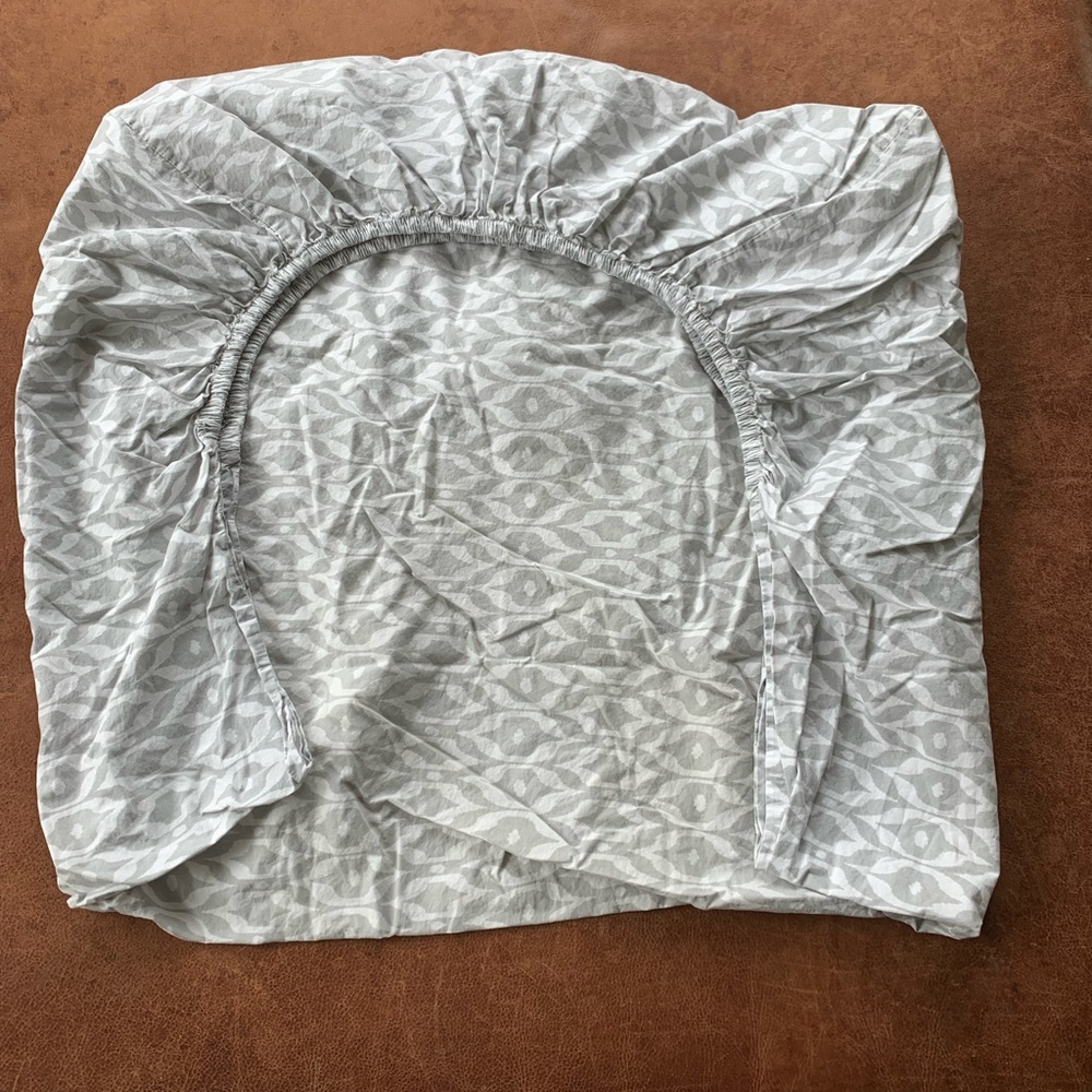 Pottery Barn Kids Gray Ikat Crib Sheet
